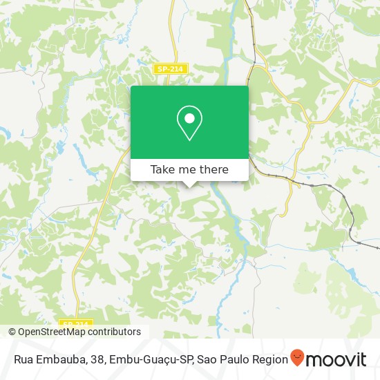 Mapa Rua Embauba, 38, Embu-Guaçu-SP