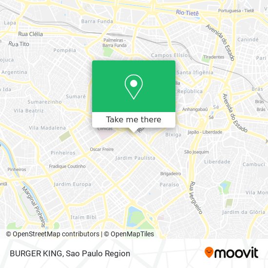 BURGER KING map