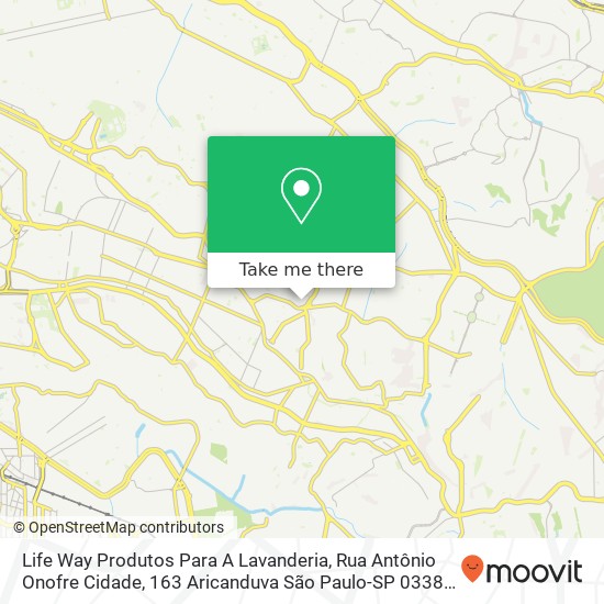 Life Way Produtos Para A Lavanderia, Rua Antônio Onofre Cidade, 163 Aricanduva São Paulo-SP 03385-010 map