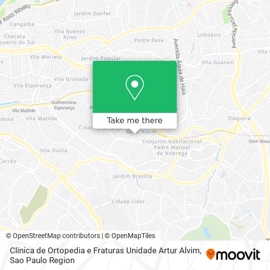 Clínica de Ortopedia e Fraturas Unidade Artur Alvim map