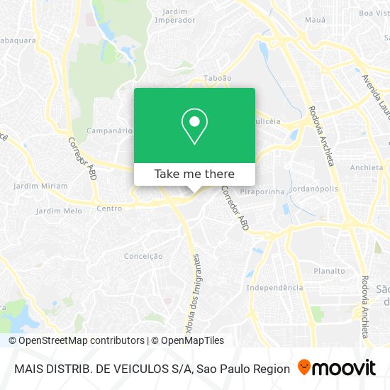 Mapa MAIS DISTRIB. DE VEICULOS S/A