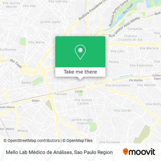Mello Lab Médico de Análises map