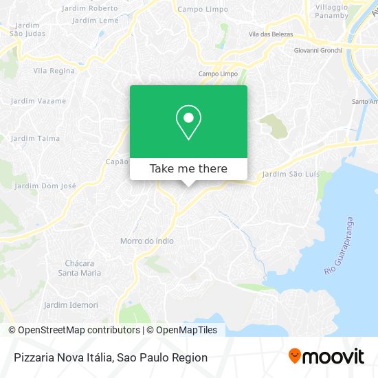 Mapa Pizzaria Nova Itália