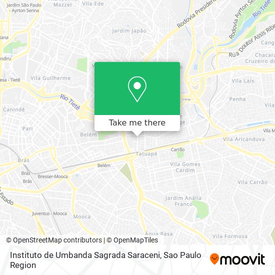 Mapa Instituto de Umbanda Sagrada Saraceni