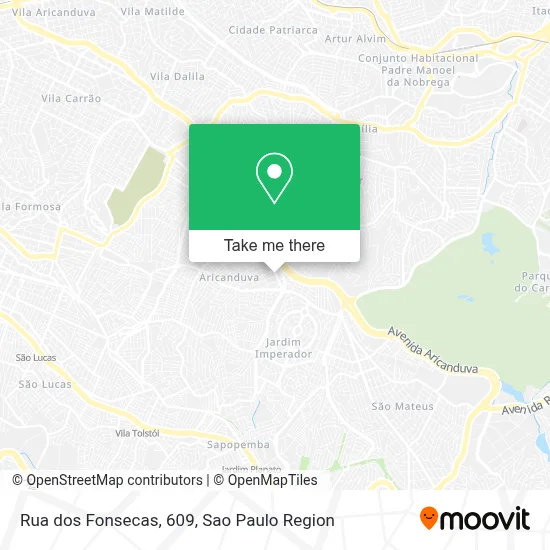 Rua dos Fonsecas, 609 map