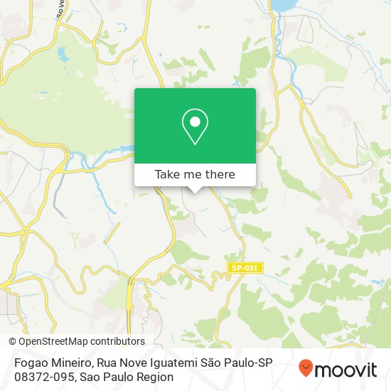 Mapa Fogao Mineiro, Rua Nove Iguatemi São Paulo-SP 08372-095