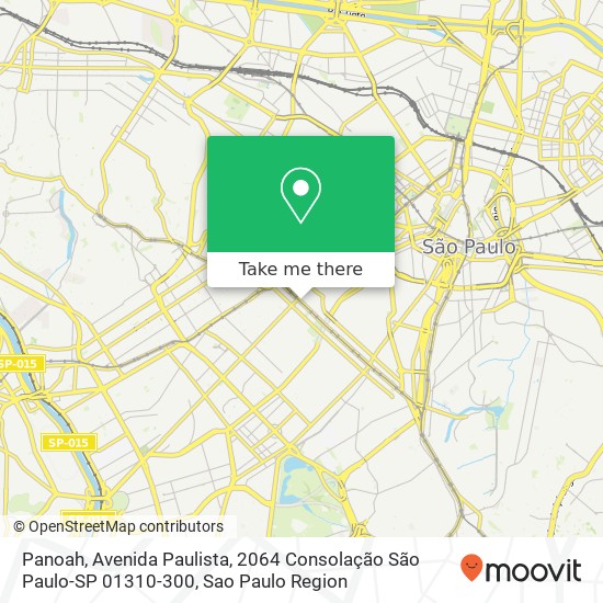 Mapa Panoah, Avenida Paulista, 2064 Consolação São Paulo-SP 01310-300