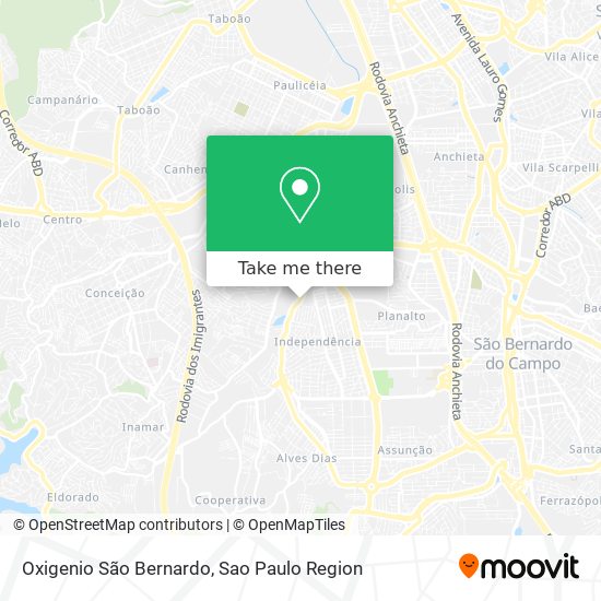 Oxigenio São Bernardo map