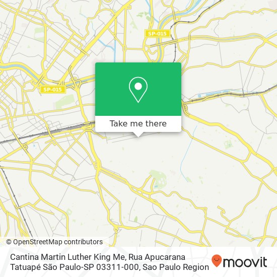 Cantina Martin Luther King Me, Rua Apucarana Tatuapé São Paulo-SP 03311-000 map