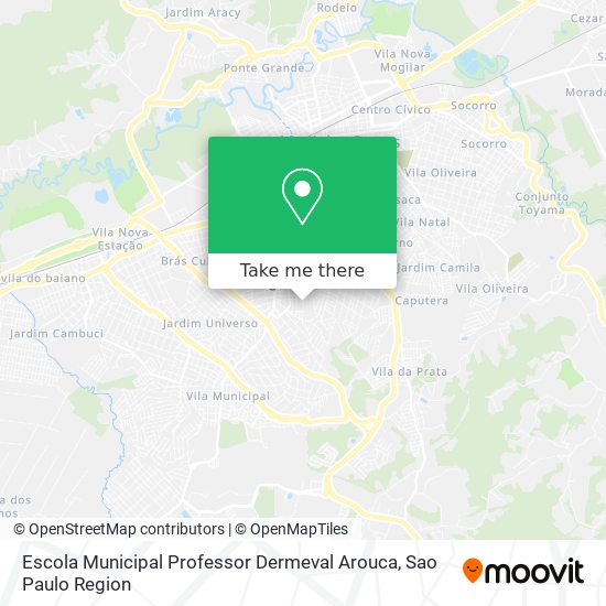 Mapa Escola Municipal Professor Dermeval Arouca