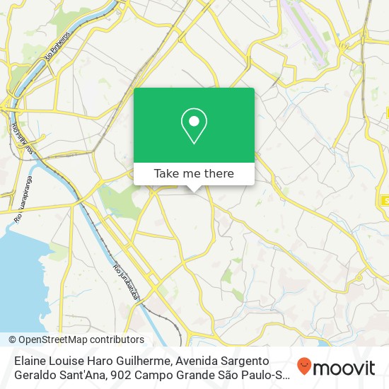 Mapa Elaine Louise Haro Guilherme, Avenida Sargento Geraldo Sant'Ana, 902 Campo Grande São Paulo-SP 04674-225
