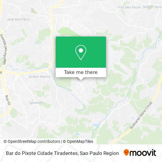 Mapa Bar do Pixote Cidade Tiradentes