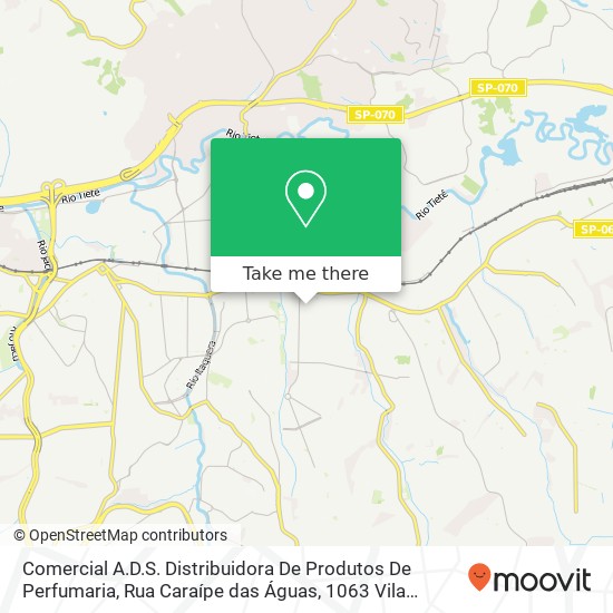 Mapa Comercial A.D.S. Distribuidora De Produtos De Perfumaria, Rua Caraípe das Águas, 1063 Vila Curuçá São Paulo-SP 08161-360