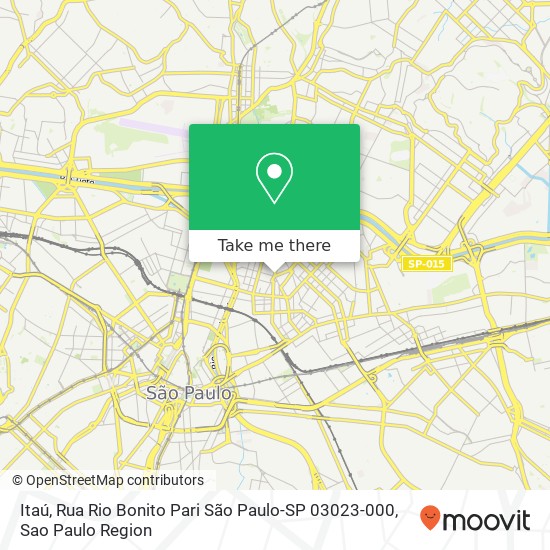 Itaú, Rua Rio Bonito Pari São Paulo-SP 03023-000 map