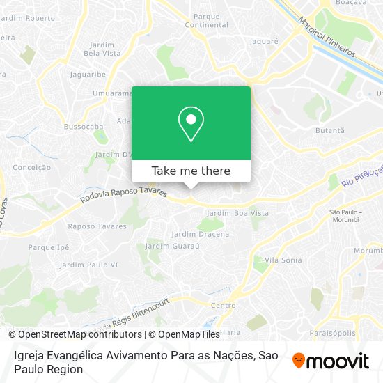Igreja Evangélica Avivamento Para as Nações map