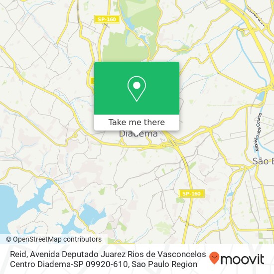 Mapa Reid, Avenida Deputado Juarez Rios de Vasconcelos Centro Diadema-SP 09920-610