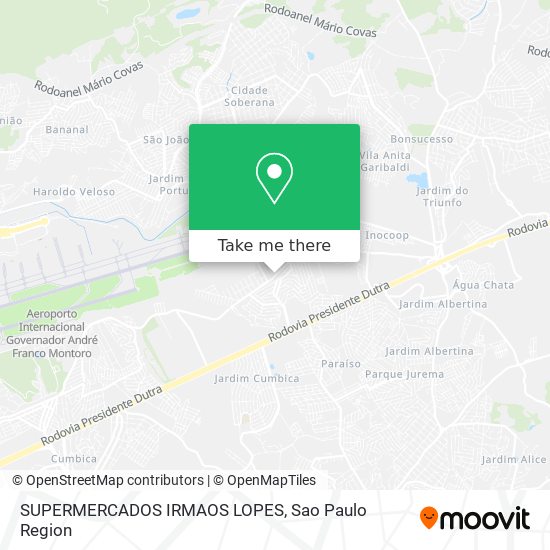 Mapa SUPERMERCADOS IRMAOS LOPES