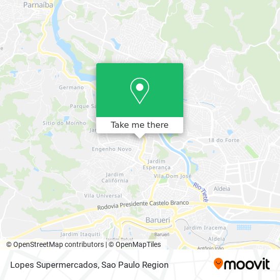 Lopes Supermercados map