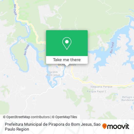 Mapa Prefeitura Municipal de Pirapora do Bom Jesus