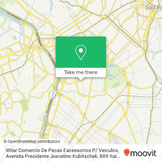 Wilar Comercio De Pecas Eacessorios P/ Veiculos, Avenida Presidente Juscelino Kubitschek, 889 Itaim Bibi São Paulo-SP 04543-010 map
