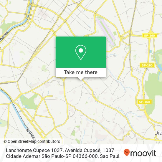 Lanchonete Cupece 1037, Avenida Cupecê, 1037 Cidade Ademar São Paulo-SP 04366-000 map