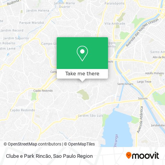 Clube e Park Rincão map