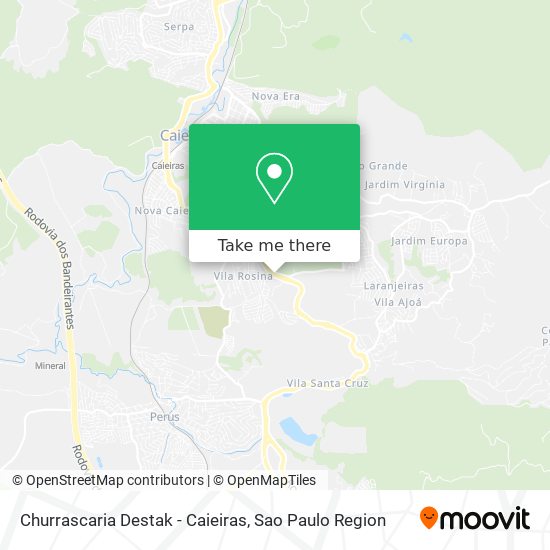Mapa Churrascaria Destak - Caieiras