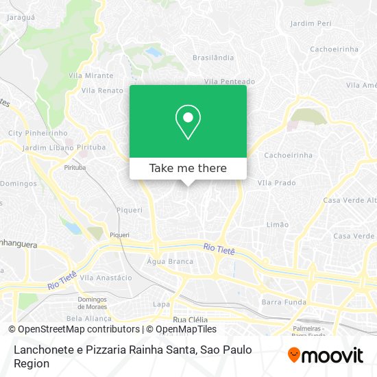 Mapa Lanchonete e Pizzaria Rainha Santa