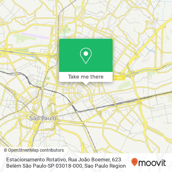 Estacionamento Rotativo, Rua João Boemer, 623 Belém São Paulo-SP 03018-000 map