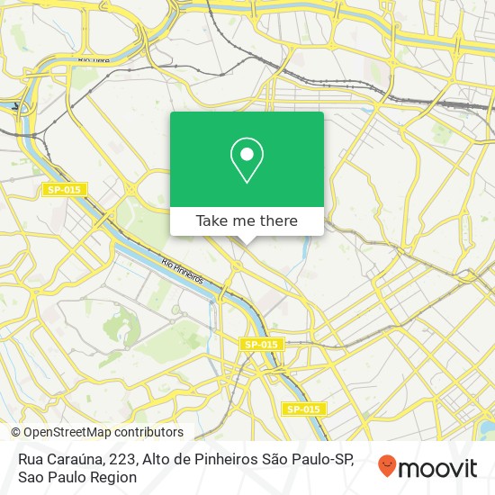 Rua Caraúna, 223, Alto de Pinheiros São Paulo-SP map