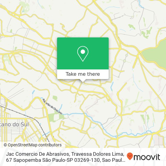 Jac Comercio De Abrasivos, Travessa Dolores Lima, 67 Sapopemba São Paulo-SP 03269-130 map