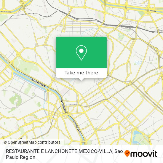 RESTAURANTE E LANCHONETE MEXICO-VILLA map