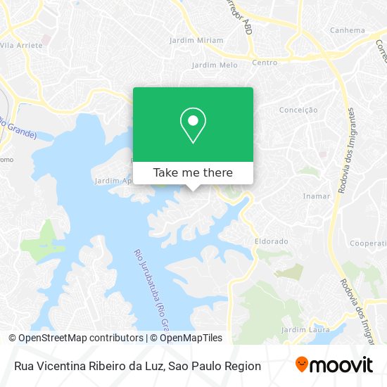 Rua Vicentina Ribeiro da Luz map