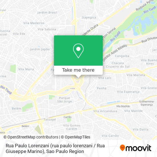 Mapa Rua Paulo Lorenzani (rua paulo lorenzani / Rua Giuseppe Marino)