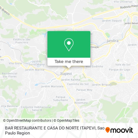 BAR RESTAURANTE E CASA DO NORTE ITAPEVI map