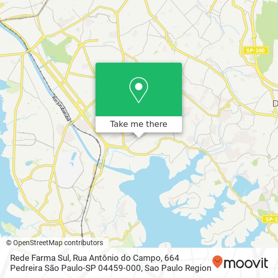Rede Farma Sul, Rua Antônio do Campo, 664 Pedreira São Paulo-SP 04459-000 map