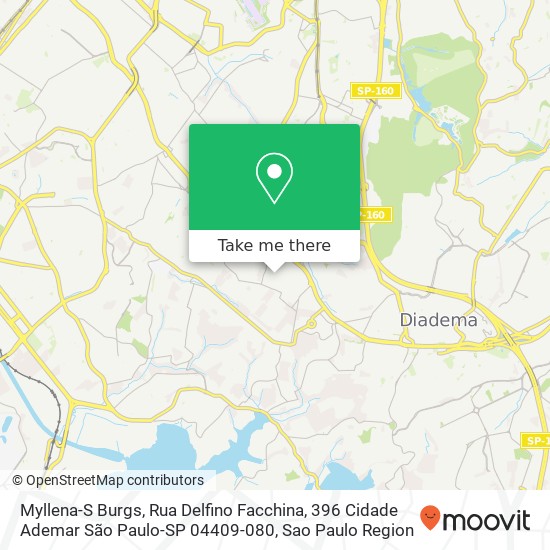 Mapa Myllena-S Burgs, Rua Delfino Facchina, 396 Cidade Ademar São Paulo-SP 04409-080