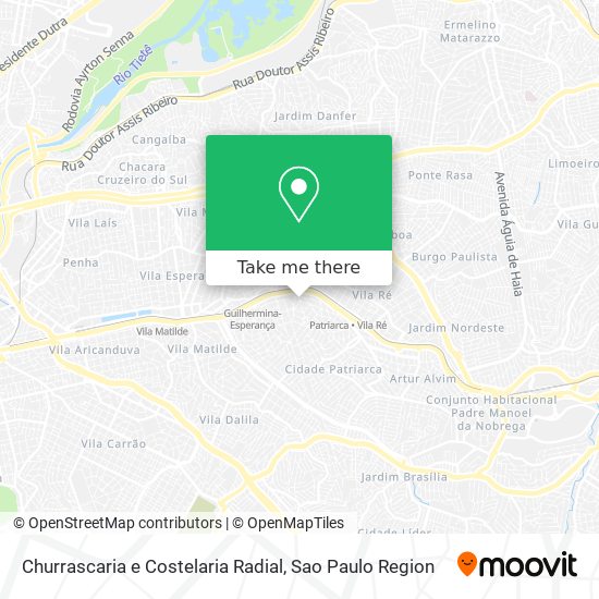 Churrascaria e Costelaria Radial map