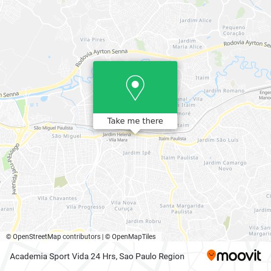 Academia Sport Vida 24 Hrs map