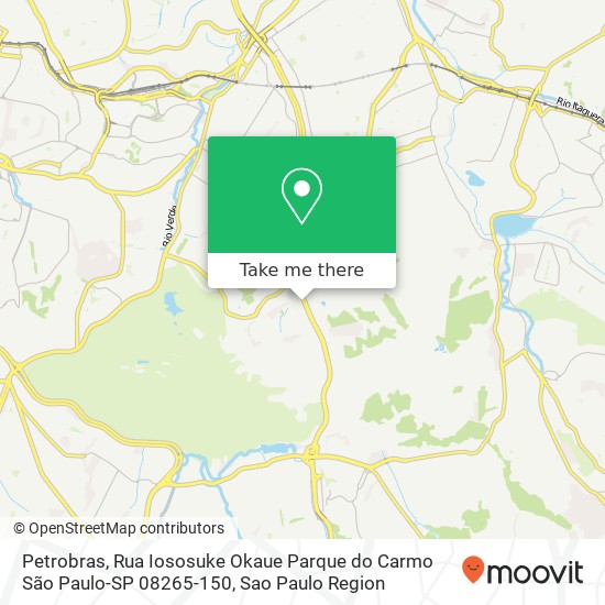 Mapa Petrobras, Rua Iososuke Okaue Parque do Carmo São Paulo-SP 08265-150