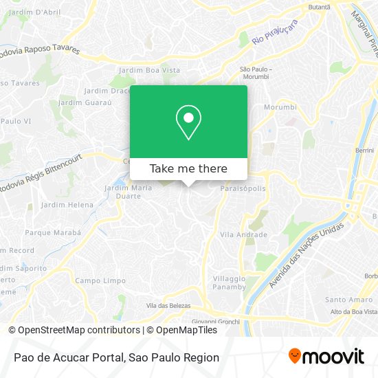 Pao de Acucar Portal map