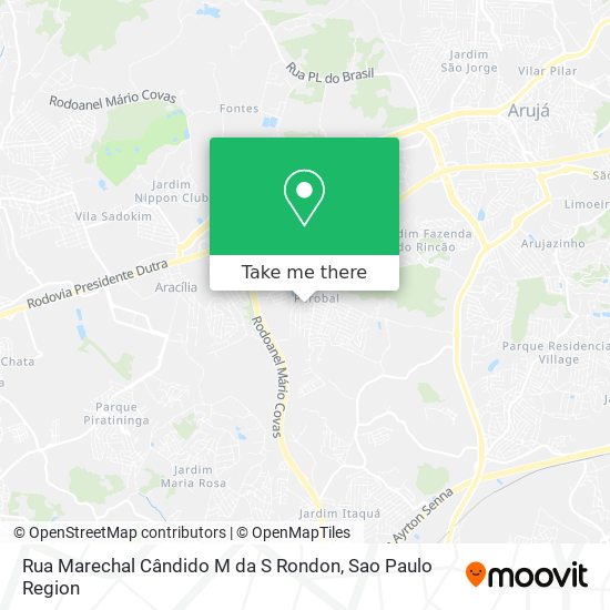 Rua Marechal Cândido M da S Rondon map