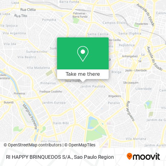 Mapa RI HAPPY BRINQUEDOS S/A.