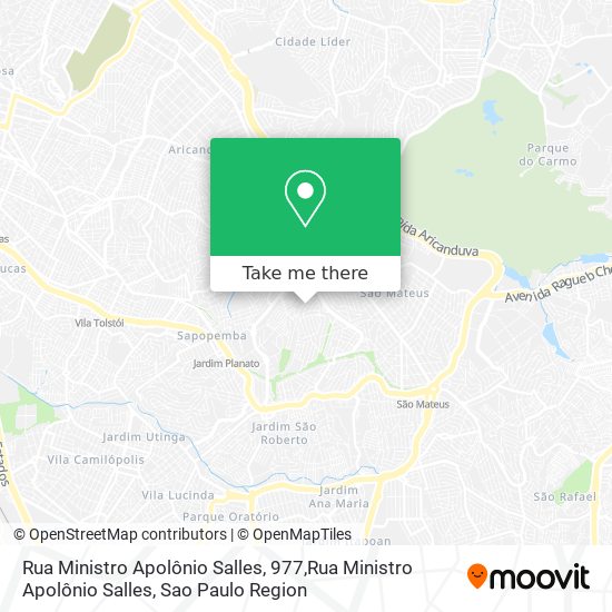 Rua Ministro Apolônio Salles, 977,Rua Ministro Apolônio Salles map