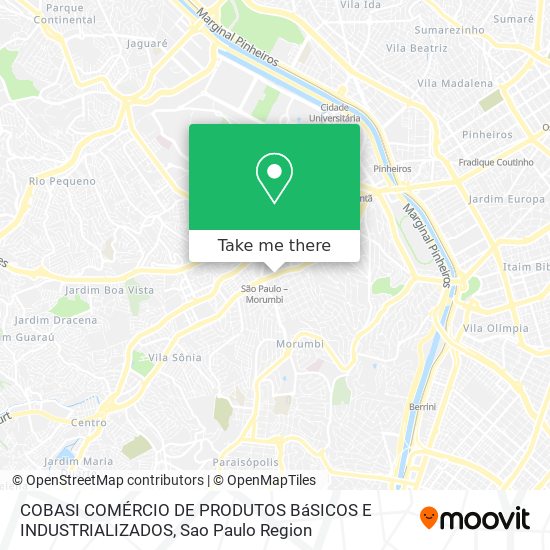 Mapa COBASI COMÉRCIO DE PRODUTOS BáSICOS E INDUSTRIALIZADOS