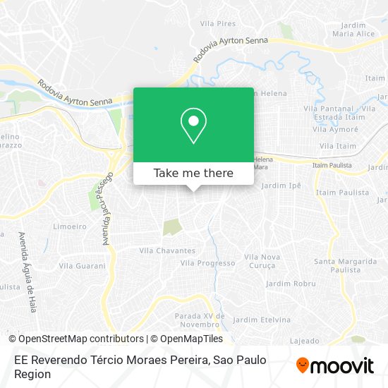Mapa EE Reverendo Tércio Moraes Pereira