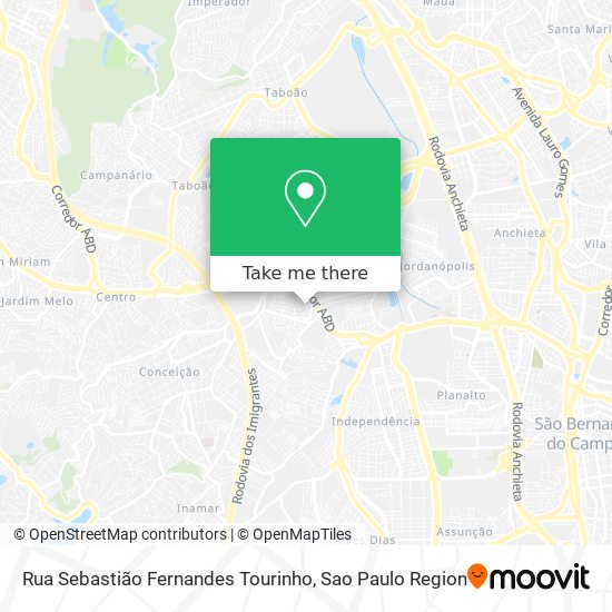 Rua Sebastião Fernandes Tourinho map