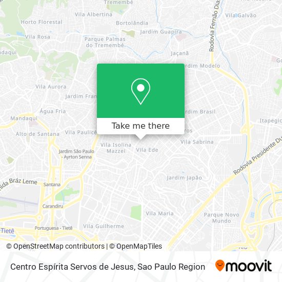 Mapa Centro Espírita Servos de Jesus