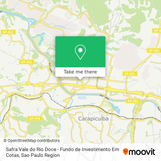 Safra Vale do Rio Doce - Fundo de Investimento Em Cotas map