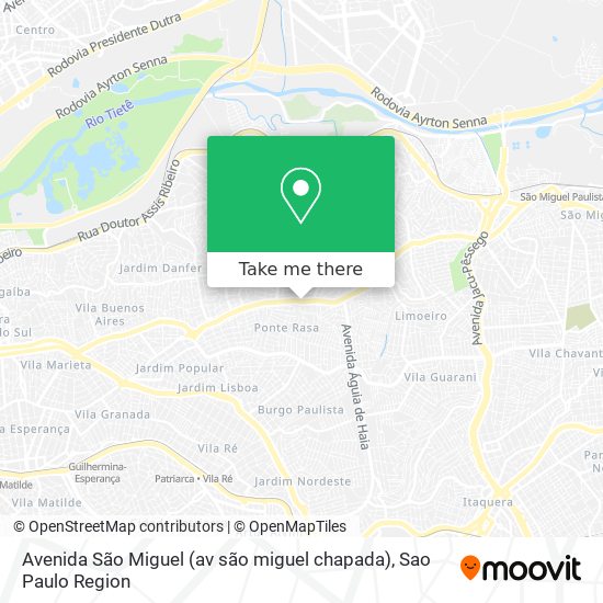 Avenida São Miguel (av são miguel chapada) map